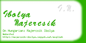 ibolya majercsik business card